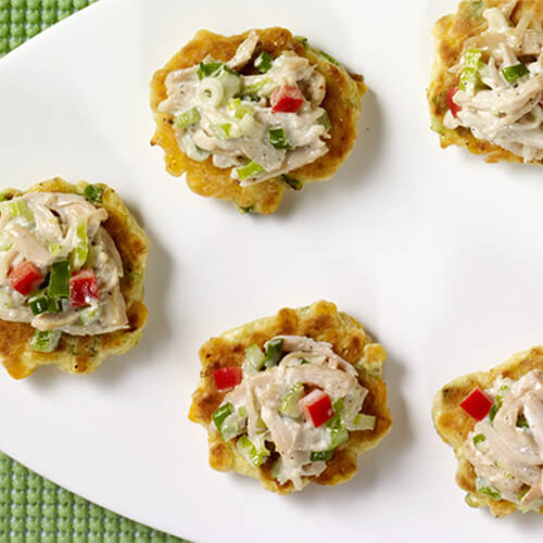 Corn Cakes with Turkey Salad